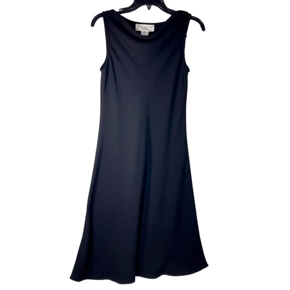 Jones New York Little Black Dress Draped Neck Sleeveless Size 10 - Picture 5 of 8